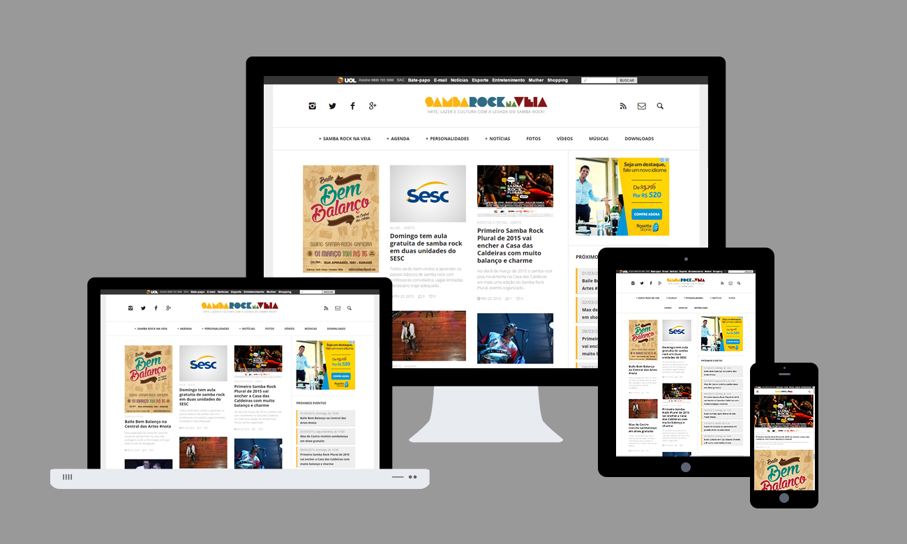 Samba Rock Na Veia – Responsive Web Design